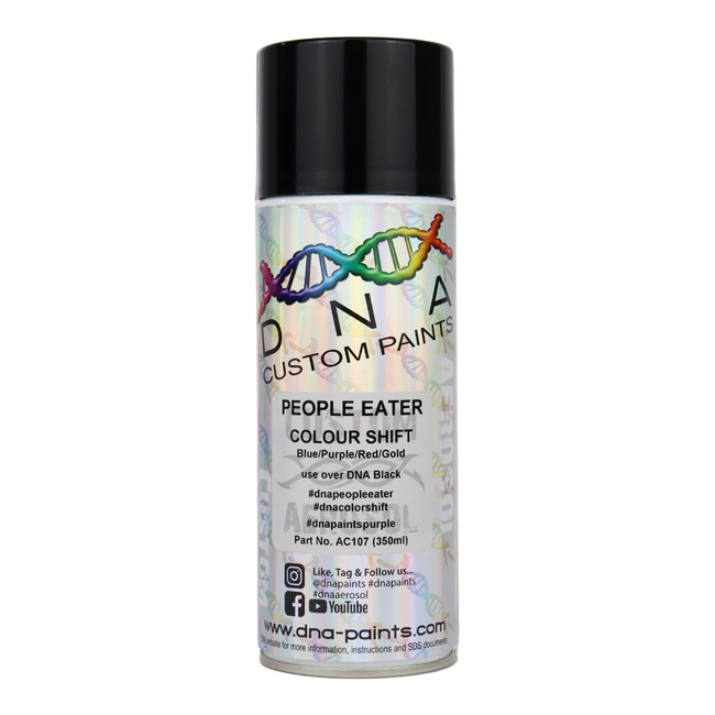 DNA PAINTS Colour Shift Pearl (Blue/Purple/Red/Gold) Spray Paint 350ml Aerosol People Eater