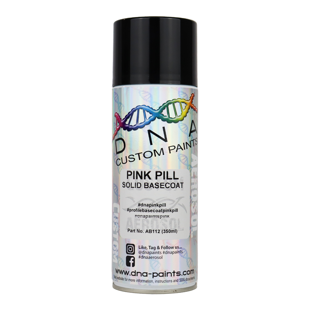 DNA PAINTS Solid Basecoat Spray Paint 350ml Aerosol Pink Pill