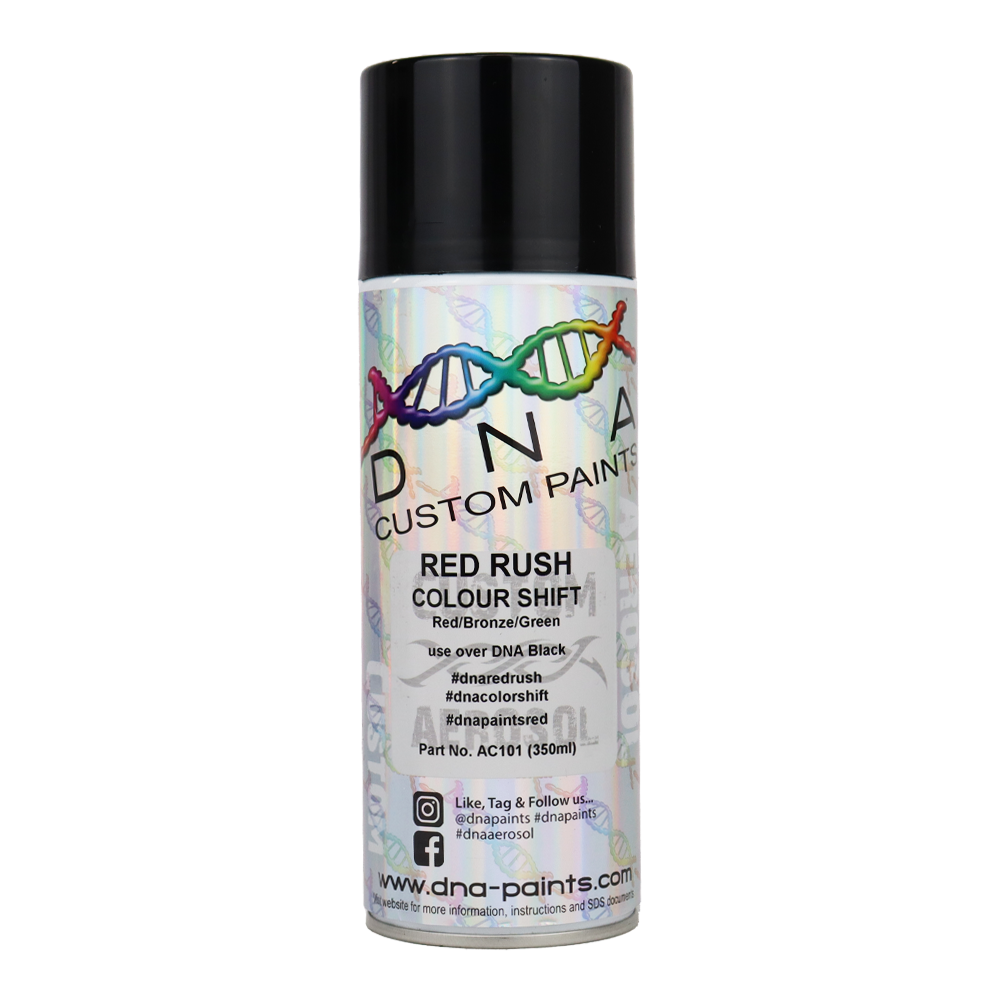 DNA PAINTS Colour Shift Pearl (Red/Bronze/Green) Spray Paint 350ml Aerosol Red Rush