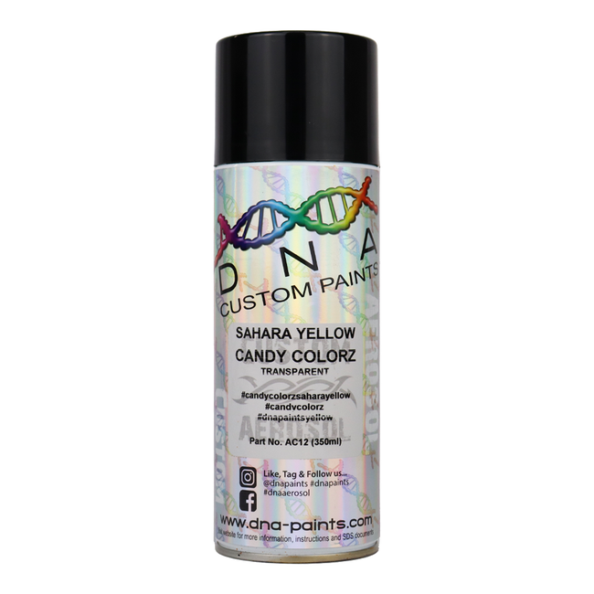DNA PAINTS Candy Colorz Spray Paint 350ml Aerosol Candy Sahara Yellow