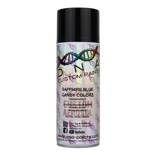 DNA PAINTS Candy Colorz Spray Paint 350ml Aerosol Candy Sapphire Blue