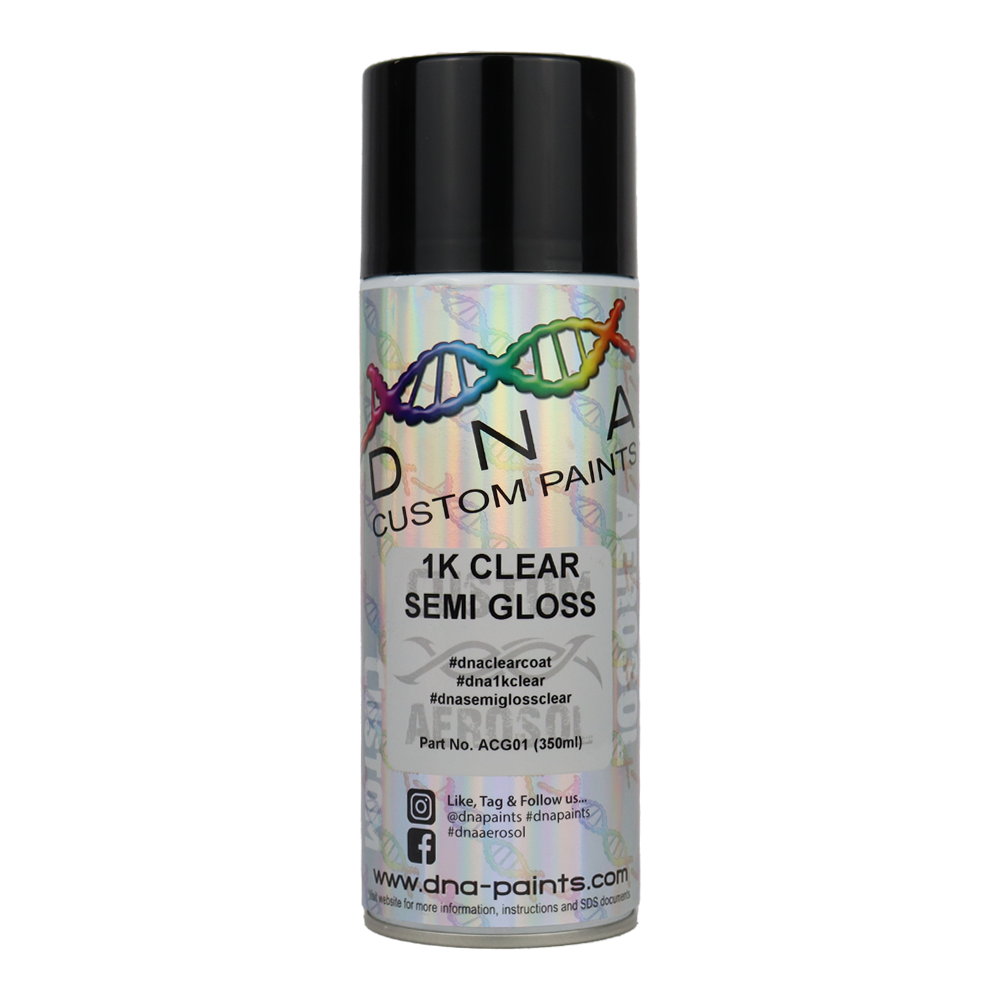 DNA PAINTS 1K Semi Gloss Clear Spray Paint 350ml Aerosol