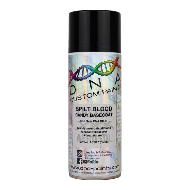 DNA PAINTS Candy Basecoat Spray Paint 350ml Aerosol Candy Spilt Blood