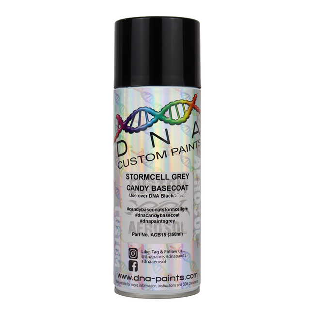 DNA PAINTS Candy Basecoat Spray Paint 350ml Aerosol Candy Stormcell Grey