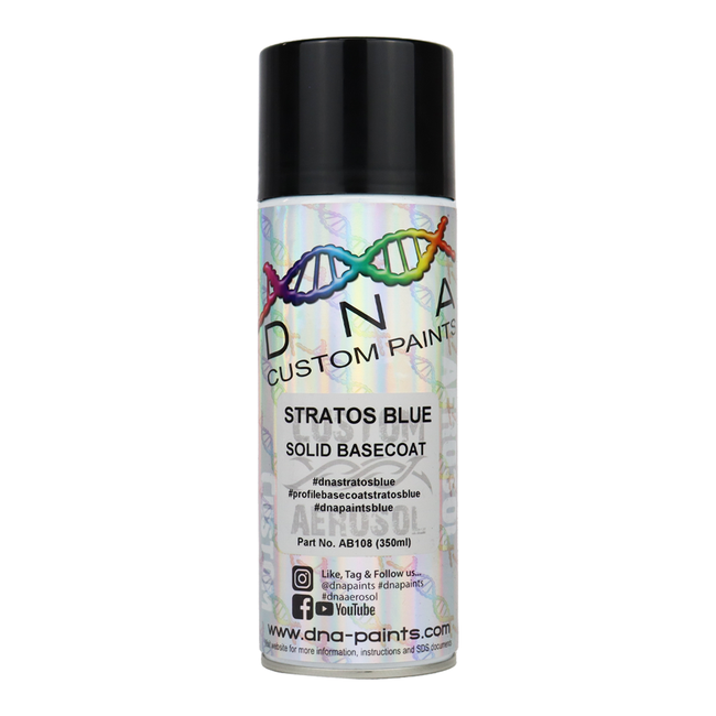 DNA PAINTS Solid Basecoat Spray Paint 350ml Aerosol Stratos Blue