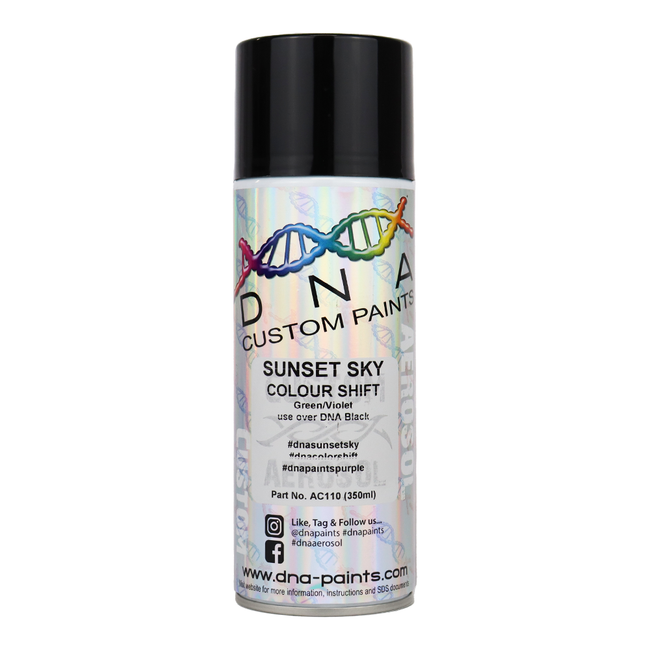 DNA PAINTS Colour Shift Pearl (Green to Violet) Spray Paint 350ml Aerosol Sunset Sky