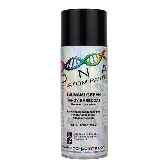DNA PAINTS Candy Basecoat Spray Paint 350ml Aerosol Candy Tsunami Green
