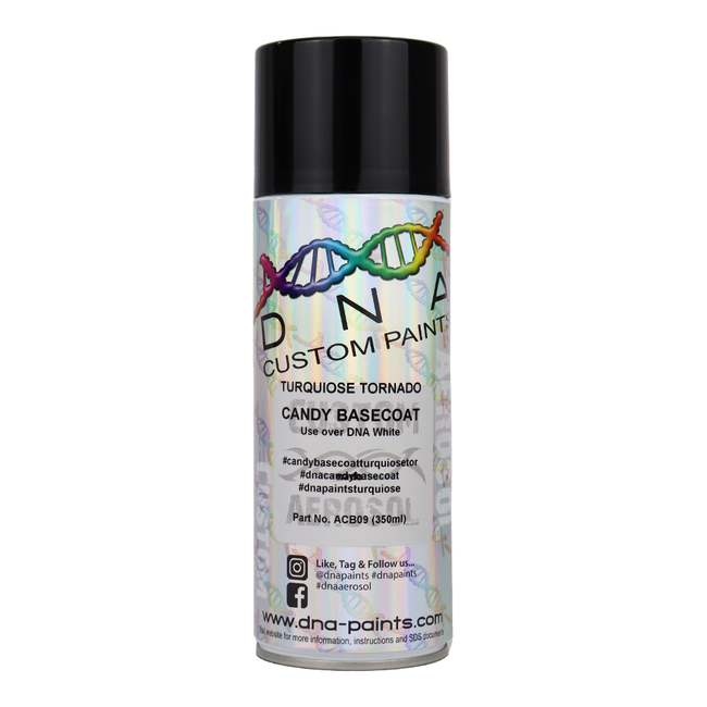 DNA PAINTS Candy Basecoat Spray Paint 350ml Aerosol Candy Turquoise Tornado