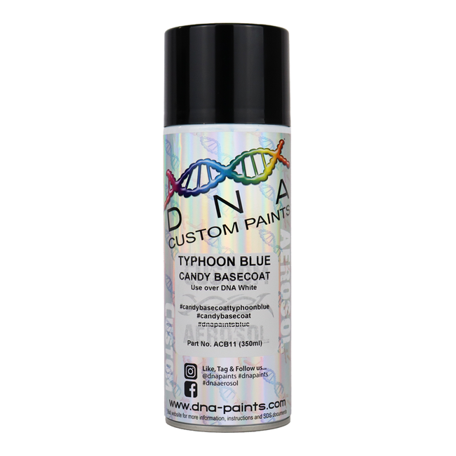 DNA PAINTS Candy Basecoat Spray Paint 350ml Aerosol Candy Typhoon Blue