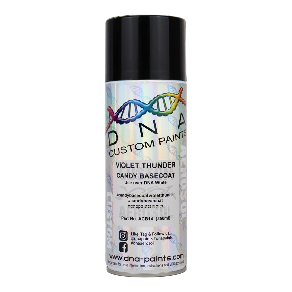 DNA PAINTS Candy Basecoat Spray Paint 350ml Aerosol Candy Violet Thunder