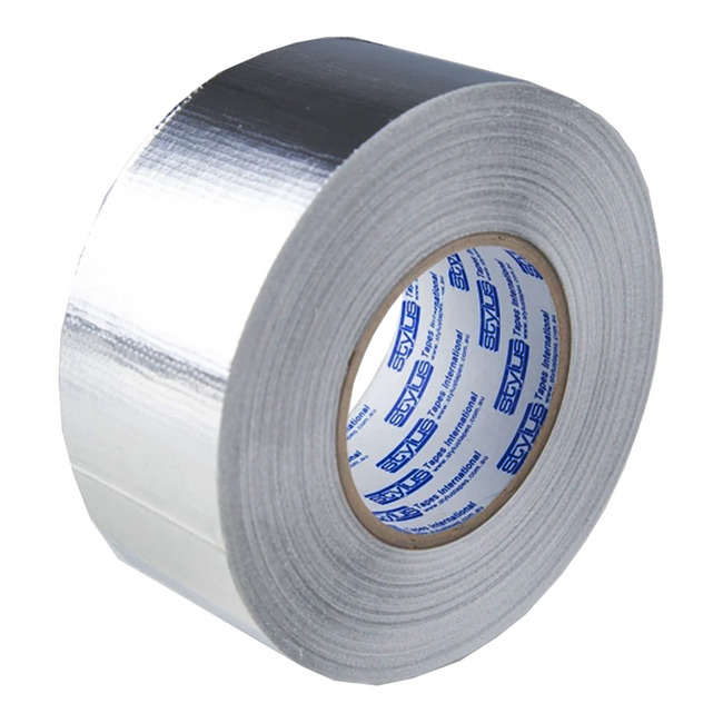 Stylus Reinforced Silver Aluminium Aviation Foil Tape 48mm x 50m