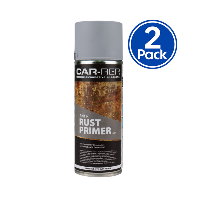 CAR-REP Automotive Anti Rust Primer 400ml Grey x 2 Pack