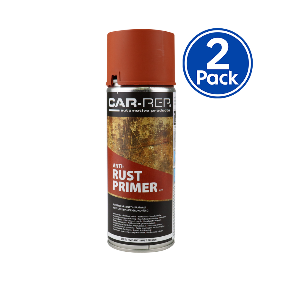 CAR-REP Automotive Anti Rust Primer 400ml Red x 2 Pack