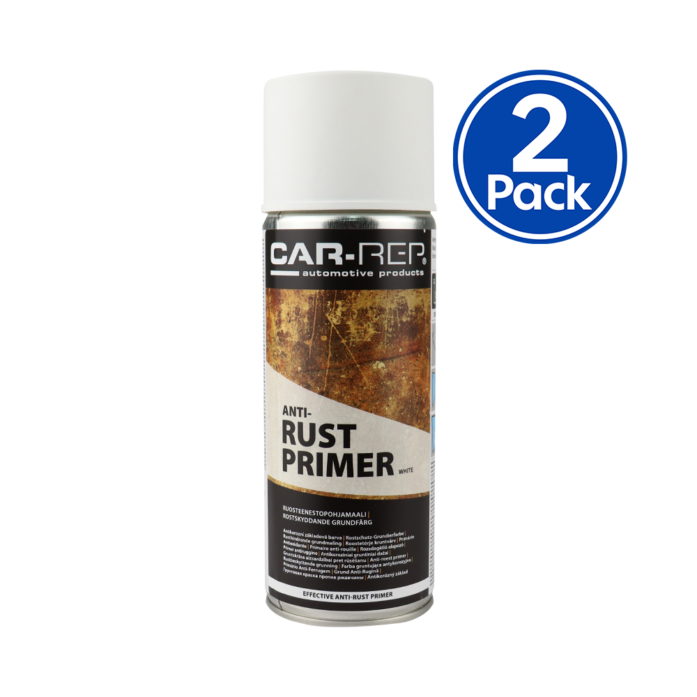 CAR-REP Automotive Anti Rust Primer 400ml White x 2 Pack