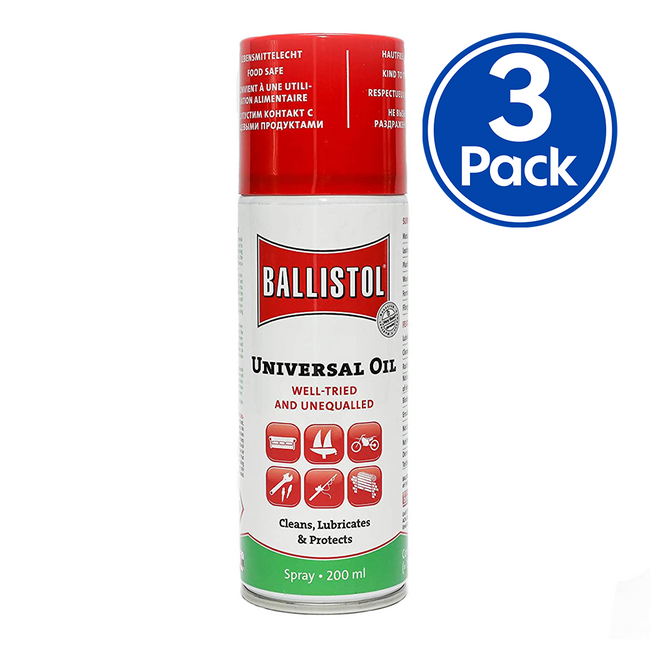 Bondall Ballistol Spray Lubricant Cleans Lubricates Protects 200ml Aerosol x 3 Pack
