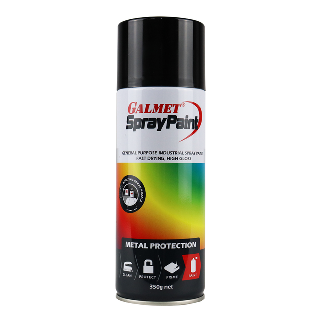 Galmet® Quick Dry Enamel Topcoat 350g Satin Black