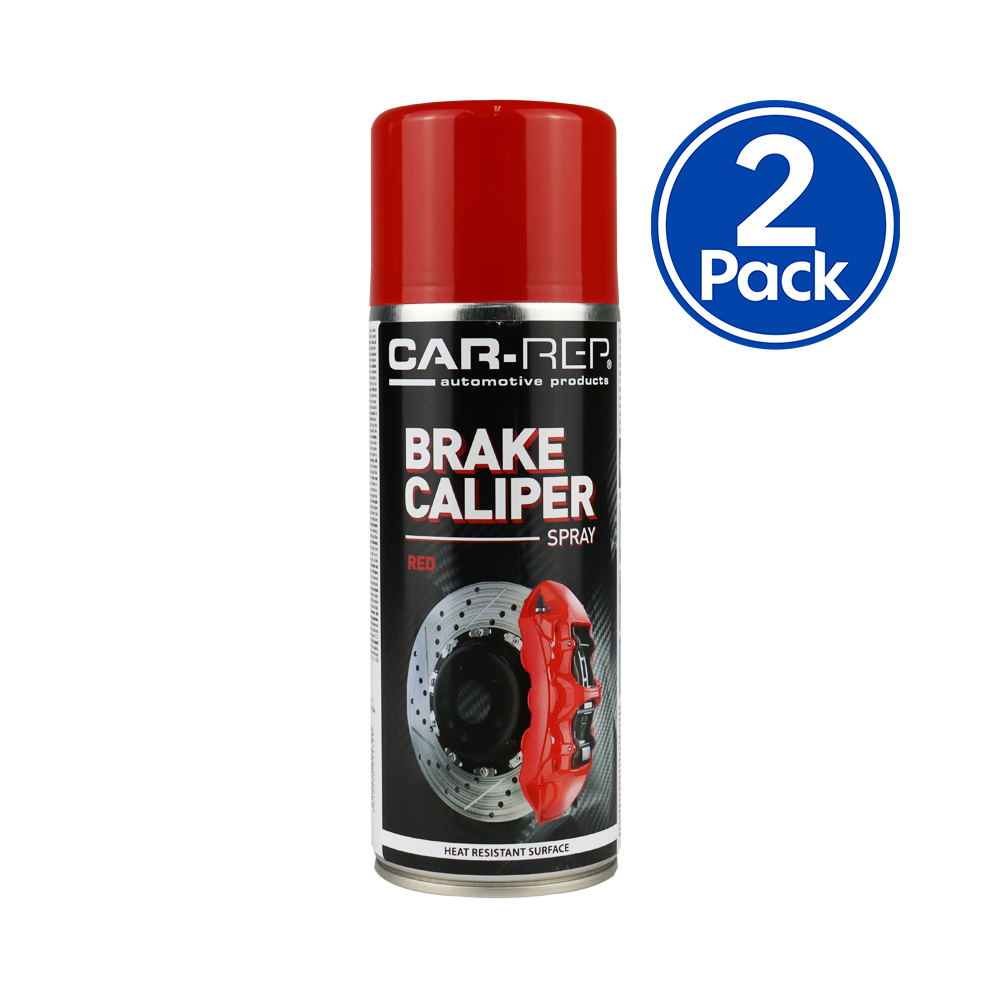 CAR-REP Automotive Heat Resistant Brake Caliper Paint 400ml Red x 2 Pack