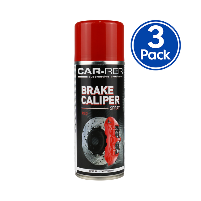 CAR-REP Automotive Heat Resistant Brake Caliper Paint 400ml Red x 3 Pack