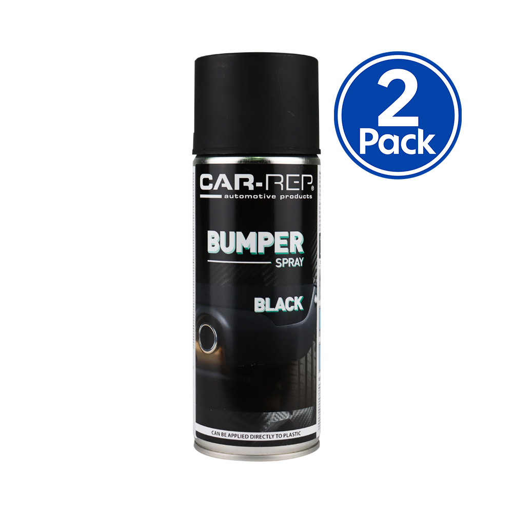 CAR-REP Automotive Primerless Bumper Spray 400ml Black x 2 Pack