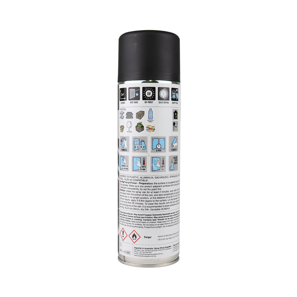 CAR-REP Acrylic Automotive Primer 500ml Black x 2 Pack