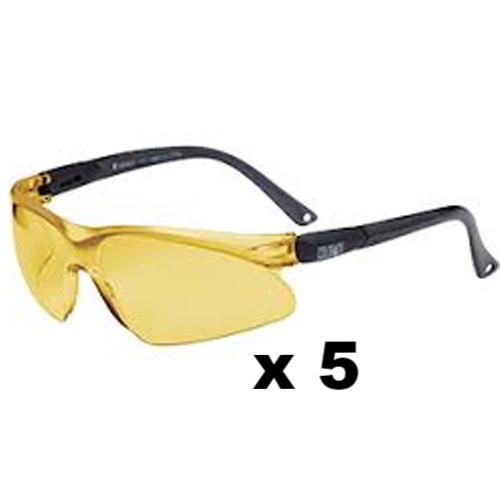 Maxisafe Colorado Safety Glasses AS/NZS1337 Anti Scratch Fog Coating Amber x 5