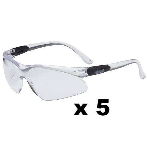 Maxisafe Colorado Safety Glasses AS/NZS1337 Anti Scratch Fog Coating Clear x 5