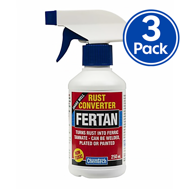 Chemtech Fertan Rust Converter 250mL Non Toxic x 3 Pack