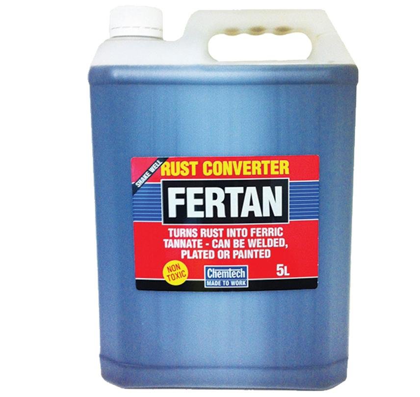 Fertan Rust Converter - Turns Rust Into Ferric Tannate To Be Welded & Painted 5L