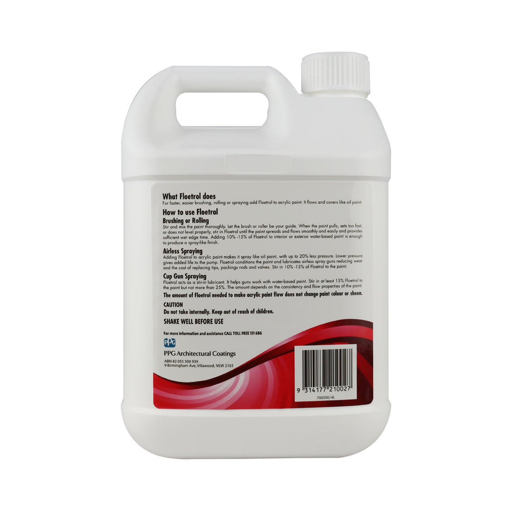 Flood Floetrol 4L Acrylic Paint & Stain Conditioner Painting Additive 4  Litre 