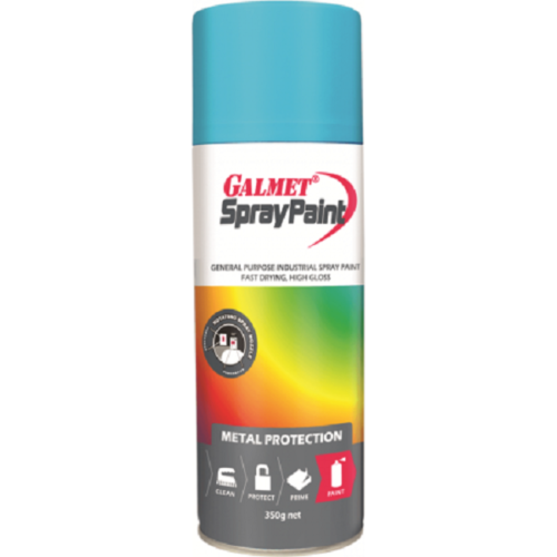 Galmet Sky Blue 350g SprayPaint – fast-dry, High Gloss Enamel