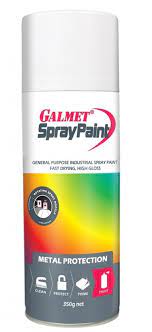 Galmet White 350g SprayPaint – fast-dry, High Gloss Enamel