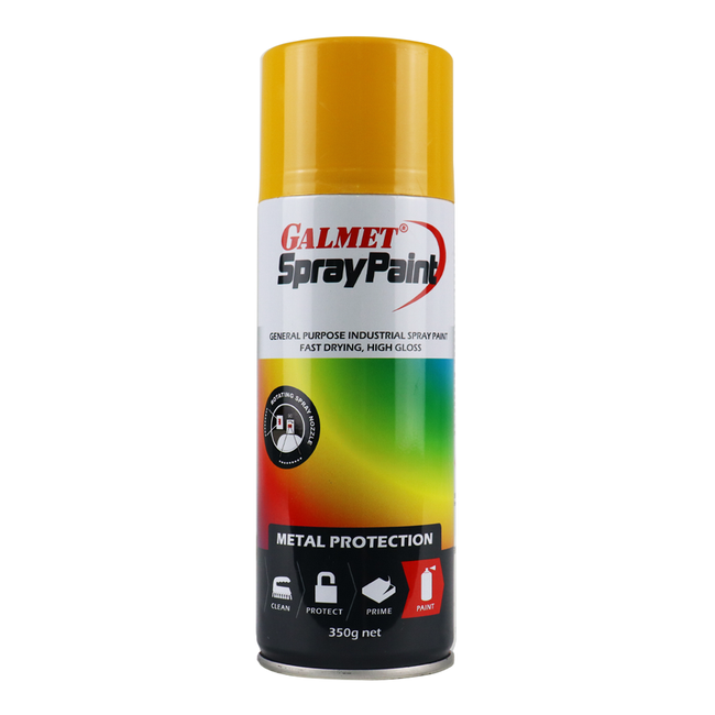 Galmet® Quick Dry Enamel Topcoat 350g Gloss Golden Yellow