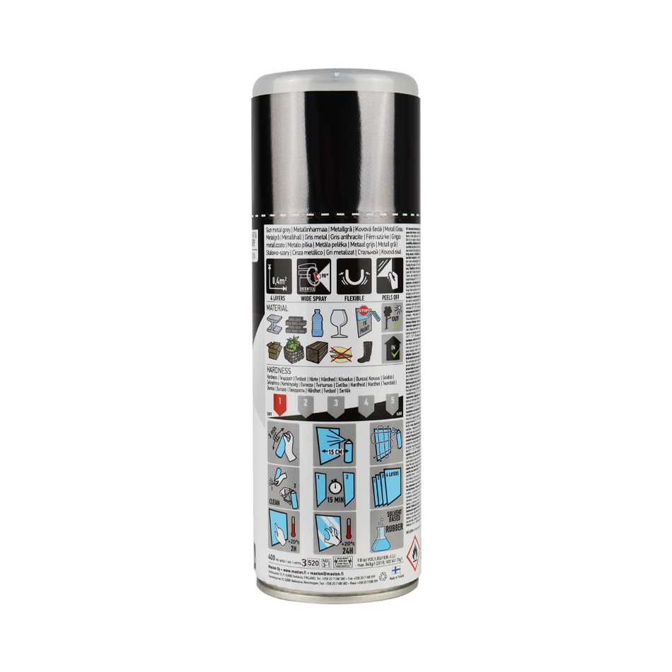 CAR-REP Rubber Comp Removable Plasti Dip Paint 400ml Satin Gun Metal Grey