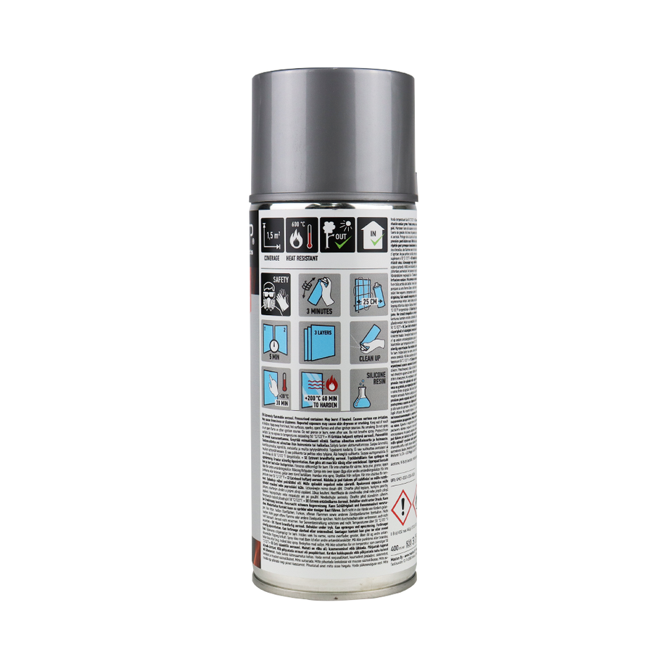 CAR-REP Automotive Heat Resistant Paint 400ml Silver x 3 Pack