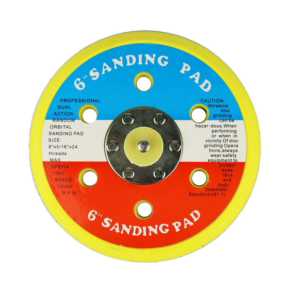WPG 150mm 6 Hole Hook & Loop Backing Pad for Orbital Sander