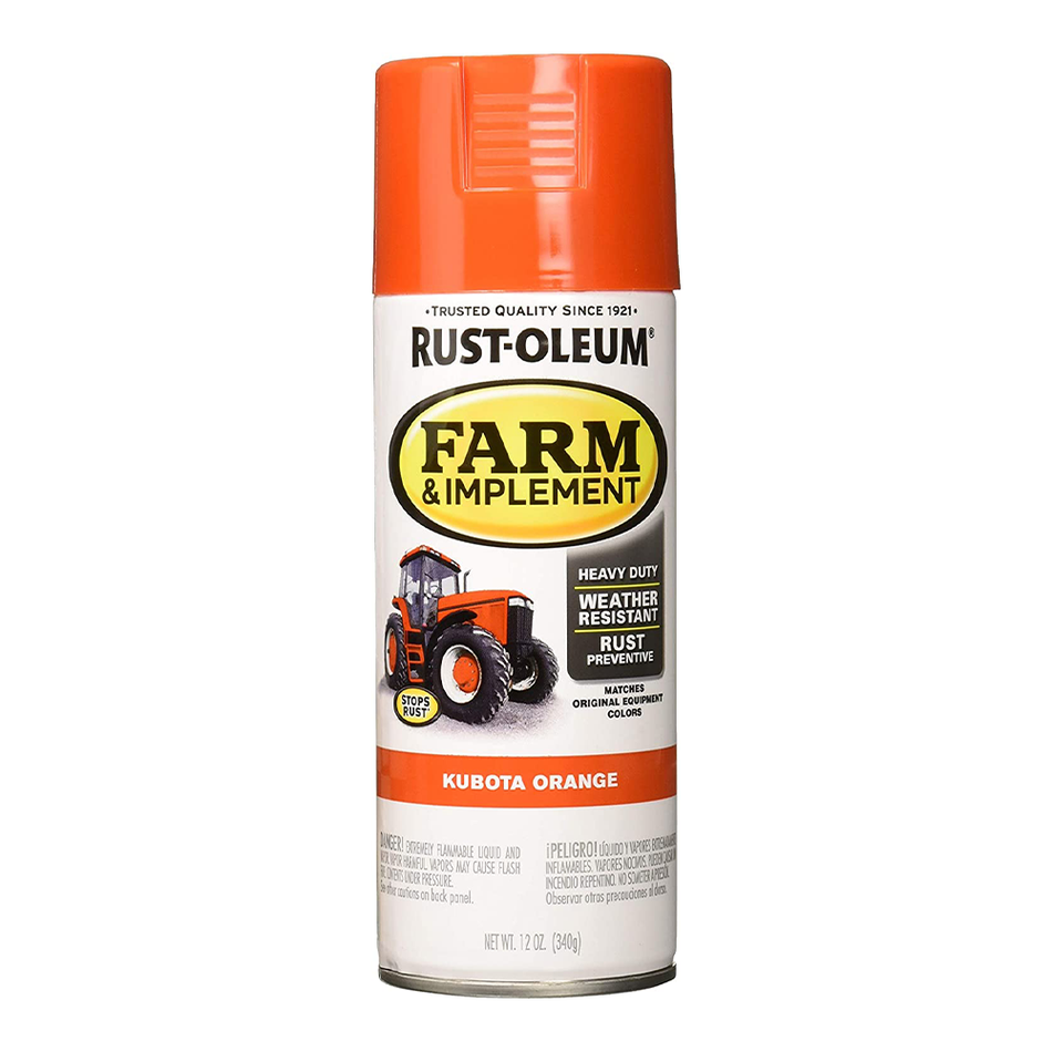 RUST-OLEUM Farm Equipment Spray Paint Kubota Orange 340g – Wholesale ...