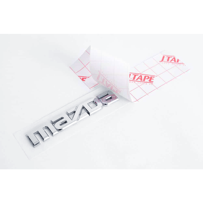 J Tape Clear Logo Tape 50mm x 300mm Car Emblem Adhesive x 10 Sheets