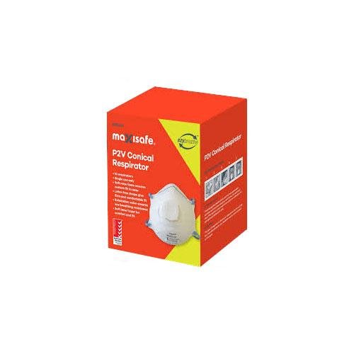 Maxisafe Safety Disposable Dust Mask Class P2 NR With Valve 10 Pack