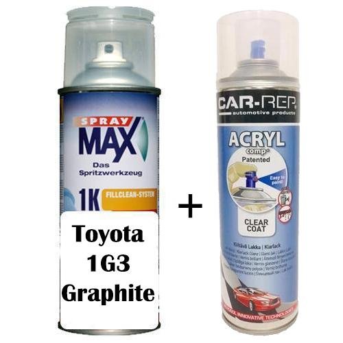 Automotive Touch Up Paint for Toyota 1G3 Graphite Plus 1k Clear Coat