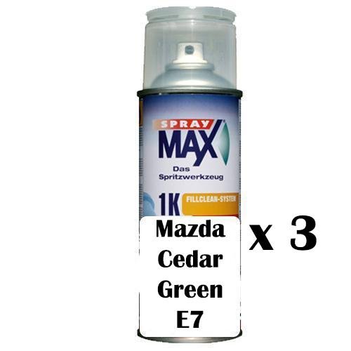 Automotive Touch Up Spray Paint Can Mazda Cedar Green E7 x 3