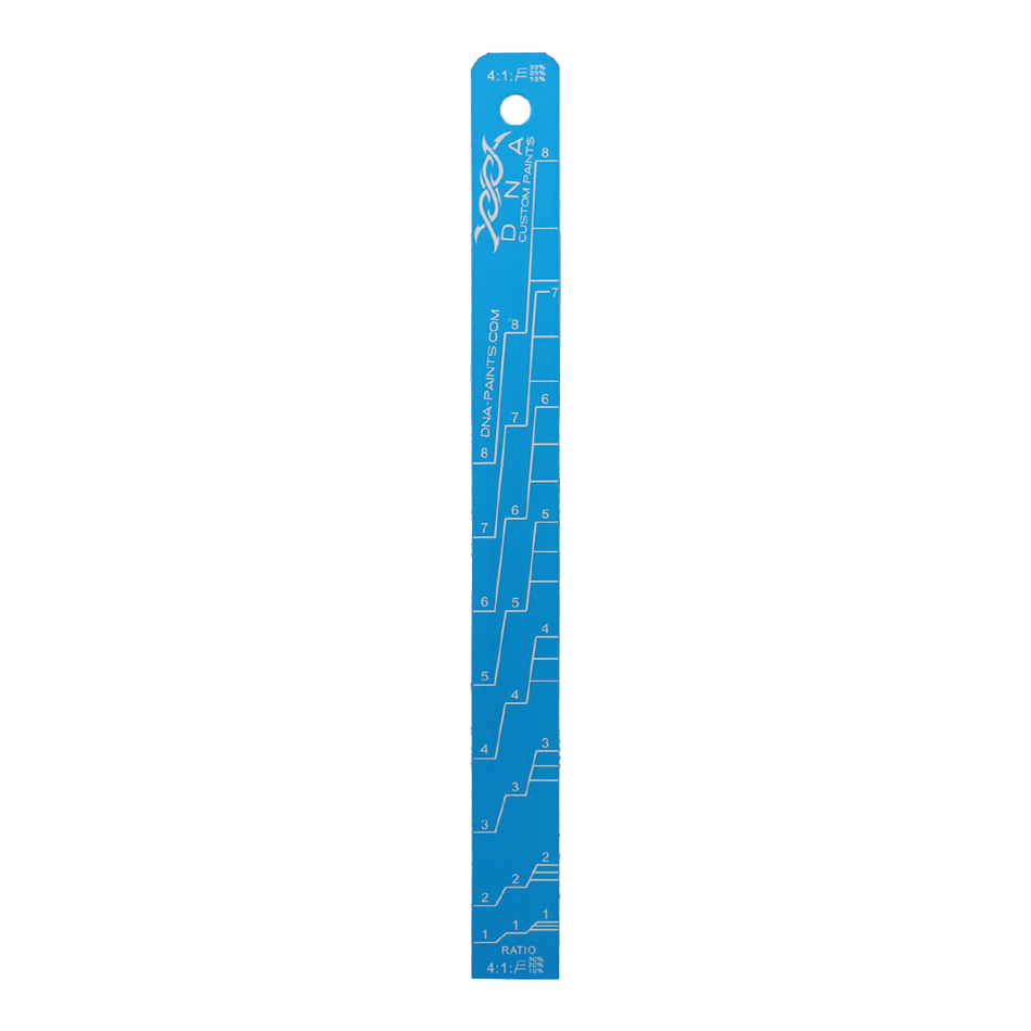 DNA PAINTS Aluminium Mixing Stick Blue 4:1 & 2:1 Ratio 250mm