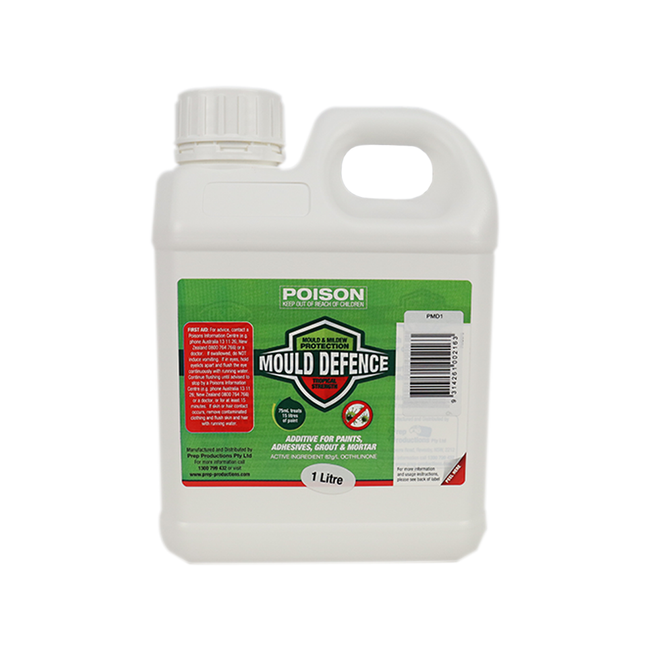 Prep Mould Defence 1L Inhibitor Additive Paint Stain Oil Water Solvent Based