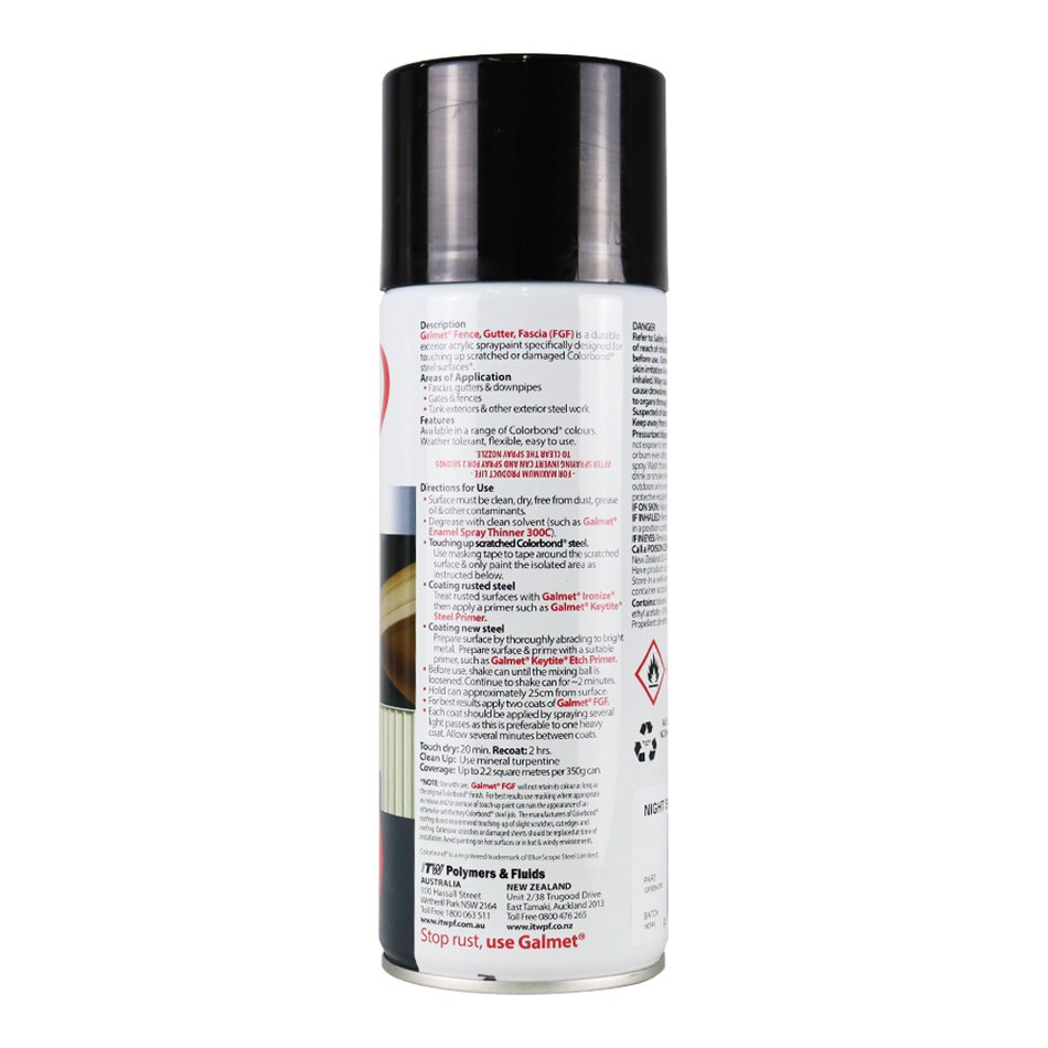 GALMET Fence Gutter Fascia FGF Colorbond 350g Spray Paint Aerosol Night Sky