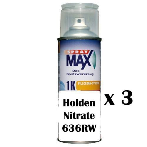 Automotive Touch Up Spray Paint Can Holden Nitrate 636R Colour x 3