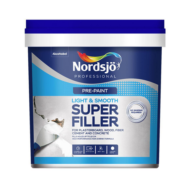 Nordsjo Professional Super Filler Light & Smooth 1L Tub