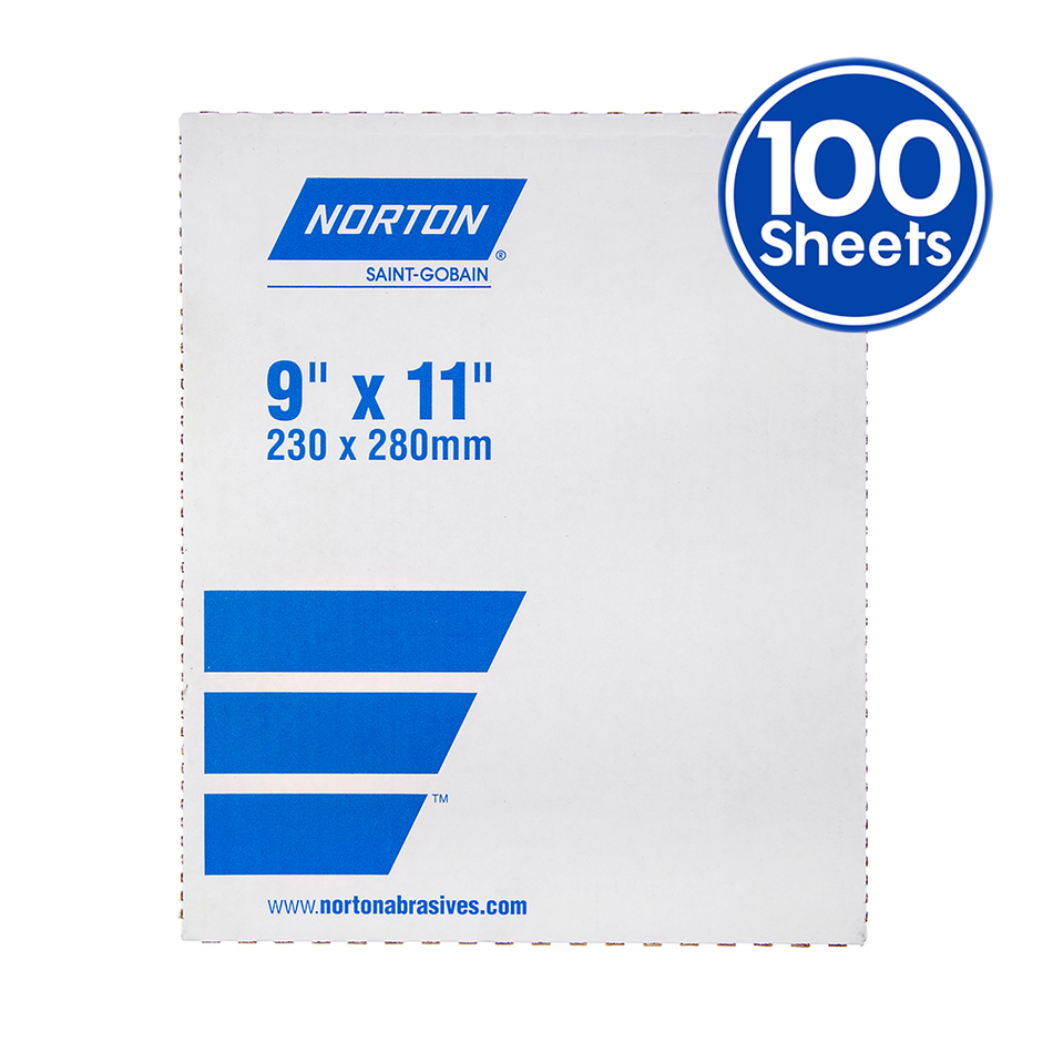 Norton NO-FIL A275 Sandpaper Sheets P80 - P1200 230X280MM Box 100