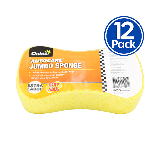 Oates Jumbo Dogbone Car Sponge x 12 Pack