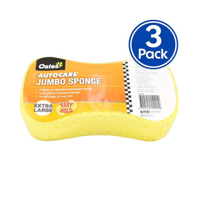 Oates Jumbo Dogbone Car Sponge x 3 Pack