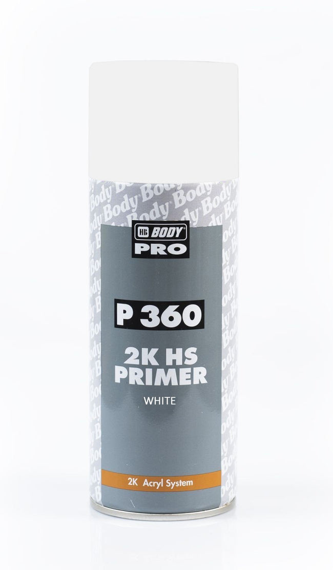 HB Body P360 2K HS Primer Filler Spray Paint White Aerosol 400mL