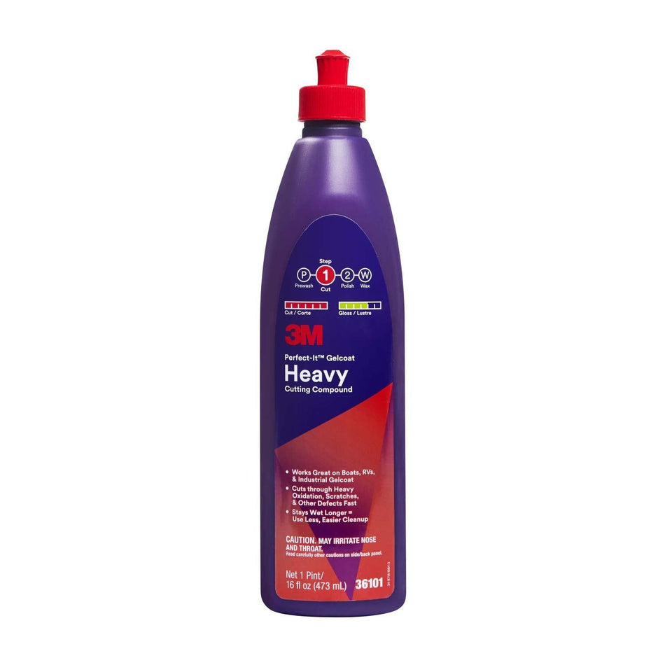 3M Perfect-It Gelcoat Heavy Cutting Compound Pint 473ml Boat RV Industrial 36101